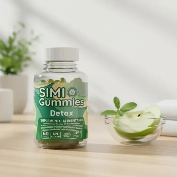 Simi Flakes Simi Gummies Detox sabor manzana sin azúcar 60 gomitas – MJ Vital