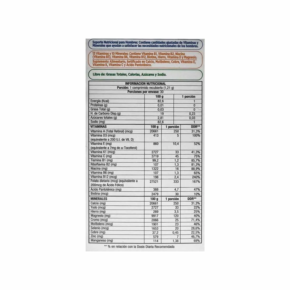 Centrum Hombre 30 Comprimidos - Imagen 2